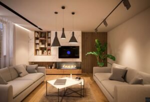 Contemporary living room interior
